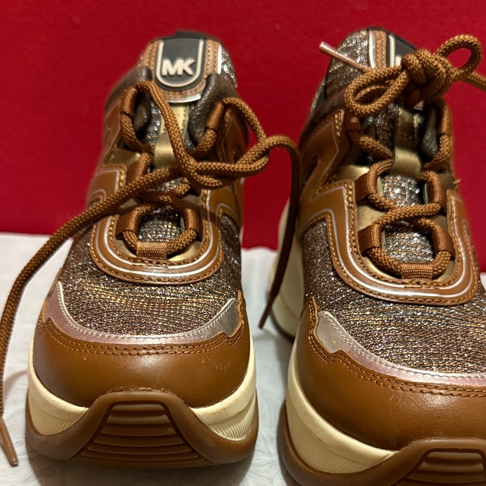 Michael Kors Women's Glittery Brown Sneakers